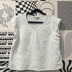 🕊️Gauze Cap Sleeve Top🕊️